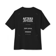 001 — 3AM Local oversized boxy streetwear tee, back
