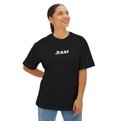 THE CREW — 3AM Local oversized boxy streetwear tee, on-body