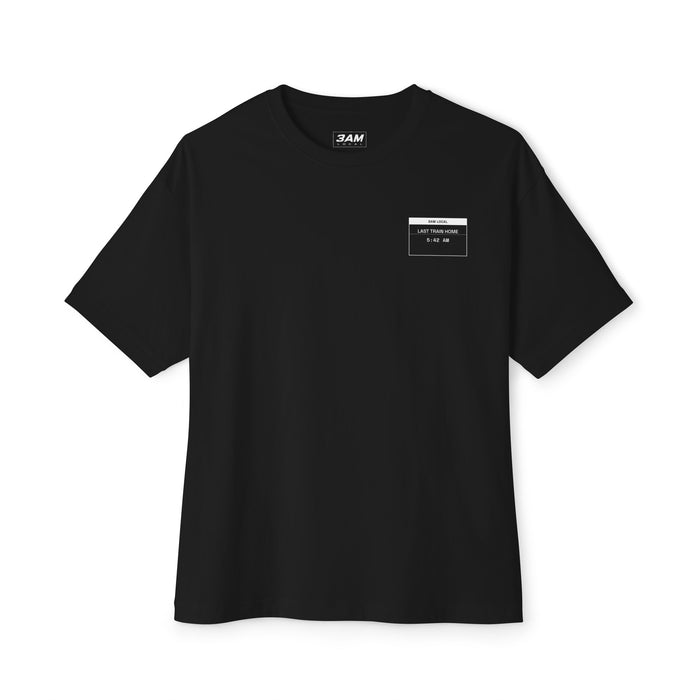 LAST TRAIN HOME — 3AM Local oversized boxy streetwear tee, front